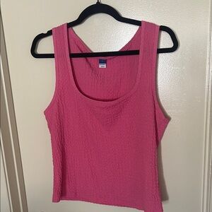 Old Navy Bright Pink Textured Tank Top